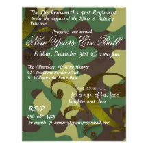 Military New Years Eve Ball Invitation