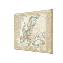 Military Political Map of Europe Canvas Prints