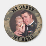 Military Soldier: My Daddy My Hero Photo Frame Fridge Magnets