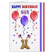 Military Son Birthday Card