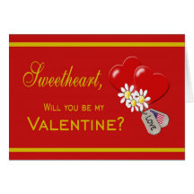 Military Sweetheart Valentine Card
