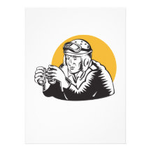 Military Tank Commander Binoculars Personalised Invitations
