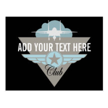 Militray Aeroplane Club - Your Text Here Post Card