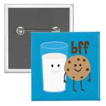 Milk And Cookies BFF Button