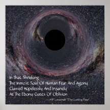 Milky Way Black Hole Lovecraft Poster