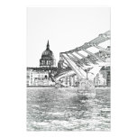 Millennium Bridge and St Pauls Photo Art