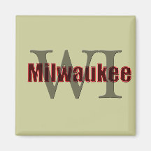 milwaukee wi red refrigerator magnet