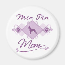 Min Pin Mum Refrigerator Magnet