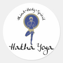 Mind Body Spirit Hatha Yoga Stickers