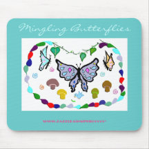 Mingling Butterflies Mouse Mat