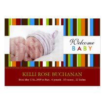 Mini Birth Announcement Cards Business Card Template
