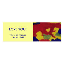 Mini Book Marker -  Love You Business Cards