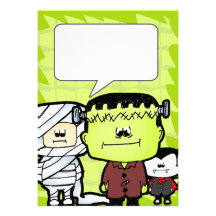 Mini Monsters Halloween invitation