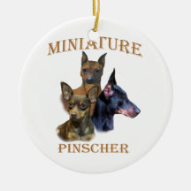 Miniature Pinscher Christmas Ornaments