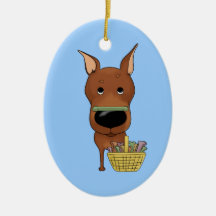 Miniature Pinscher - Easter Bone Hunt, Anyone? Christmas Tree Ornament