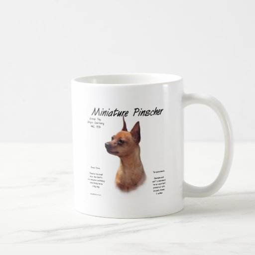 Miniature Pinscher (red) History Design Coffee Mugs