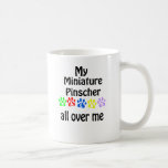Miniature Pinscher Walks Design Mug