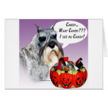 Miniature Schnauzer Halloween Candy Cards