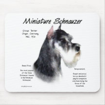 Miniature Schnauzer History Design Mousepads
