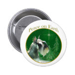 Miniature Schnauzer Peace Buttons