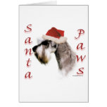 Miniature Schnauzer Santa Paws Greeting Card