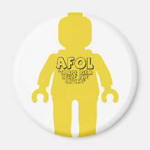 Minifig 'Carpe Diem Seize the Bricks' Fridge Magnet