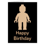 Minifig [Large Flesh Pink] Happy Birthday Card cards