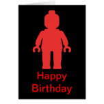 Minifig [Large Red] Happy Birthday Card cards