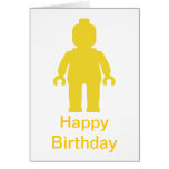 Minifig [Large Yellow] Happy Birthday Card cards
