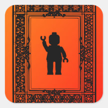 Minifig Parisian Wave by Customise My Minifig Square Stickers