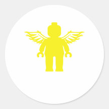 MINIFIG WITH ANGEL WINGS by CUSTOMIZE MY MINIFIG Sticker