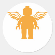 MINIFIG WITH ANGEL WINGS by CUSTOMIZE MY MINIFIG Sticker