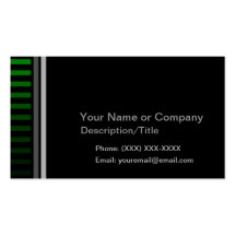 Minimalist Green Stripes Business Card