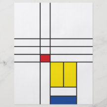 Minimalist Mondrian Modern Art De Stijl Flyer