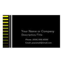 Minimalist Yellow Stripes Business Card