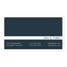 Minimalistic Dark Grey Blue Business Card #2