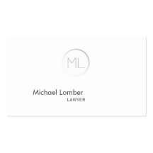 Minimalistic Modern Monogram Business Card