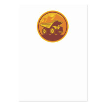 Mining Dump Truck Retro Business Card Template