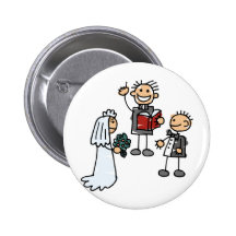 Minister Priest Reverend Performs Wedding Ceremony Pinback Button