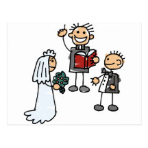 Minister Priest Reverend Performs Wedding Ceremony Postcard