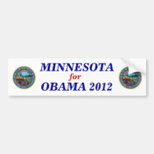 Minnesota for Obama 2012 sticker Bumper Stickers