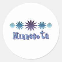 Minnesota Round Stickers
