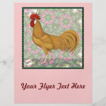 Minorca:  Old-fashioned Rooster Personalized Flyer