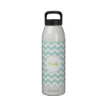 Mint Chevron Drinking Bottle