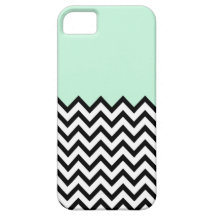 Mint Green Colour Block Chevron iPhone 5 Case