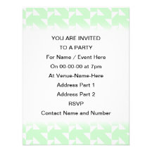 Mint Green Geometric Abstract Pattern. Custom Announcement