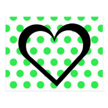 Mint Green Polka Dots Postcards