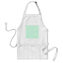 Mint Green Zigzag Stripes. Aprons