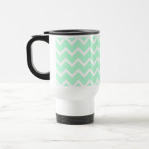 Mint Green Zigzag Stripes. Mugs