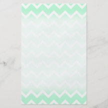 Mint Green Zigzag Stripes. Personalized Flyer